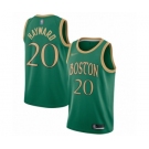 Men's Boston Celtics #20 Gordon Hayward Authentic Green Basketball Jersey - 2019-20 City Edition