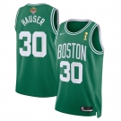 Men's Boston Celtics #30 Sam Hauser Kelly Green 2024 Finals Champions Icon Edition Stitched Basketball Jersey