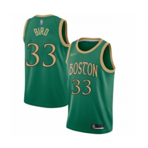 Men's Boston Celtics #33 Larry Bird Authentic Green Basketball Jersey - 2019-20 City Edition