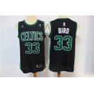 Men's Boston Celtics #33 Larry Bird  Swingman Authentic Black Basketball Jersey 2021 New（Jordan logo）