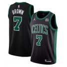 Men's Boston Celtics #7 Jaylen Brown Black Statement Edition Stitched Basketball Jersey