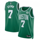 Men's Boston Celtics #7 Jaylen Brown Green Icon Edition Stitched Basketball Jersey