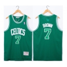 Men's Boston Celtics #7 Jaylen Brown Green Stitched Jersey