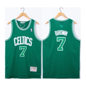 Men's Boston Celtics #7 Jaylen Brown Green Stitched Jersey