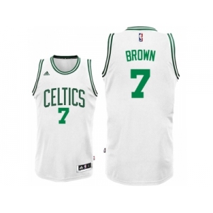 Men's Boston Celtics #7 Jaylen Brown White Home Swingman Jersey