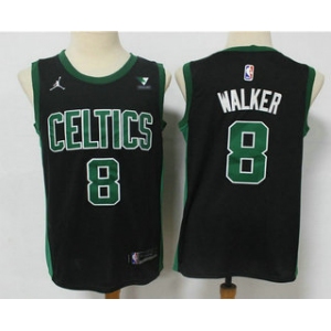 Men's Boston Celtics #8 Kemba Walker Black 2021 Brand Jordan Swingman Stitched NBA Jersey With NEW Sponsor Logo