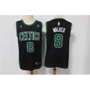 Men's Boston Celtics  #8 Kemba Walker Swingman Authentic Black Basketball Jersey 2021 New（Jordan logo