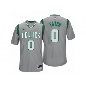 Men's Jayson Tatum Boston Celtics #0 Alternate Gray New Swingman Jersey