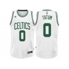 Men's Jayson Tatum Boston Celtics #0 Home White New Swingman Jersey