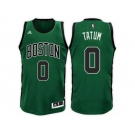 Men's Jayson Tatum Boston Celtics #0 Road Green Black New Swingman Jersey