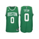 Men's Jayson Tatum Boston Celtics #0 Road Green New Swingman Jersey