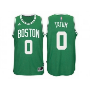 Men's Jayson Tatum Boston Celtics #0 Road Green New Swingman Jersey