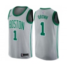 Men's Nike Boston Celtics #1 Walter Brown Swingman Gray NBA Jersey - City Edition