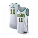 Men's Nike Boston Celtics #11 Kyrie Irving Authentic White NBA Jersey - City Edition