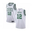 Men's Nike Boston Celtics #12 Terry Rozier Authentic White NBA Jersey - Association Edition