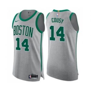 Men's Nike Boston Celtics #14 Bob Cousy Authentic Gray NBA Jersey - City Edition