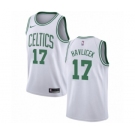 Men's Nike Boston Celtics #17 John Havlicek Authentic White NBA Jersey - Association Edition