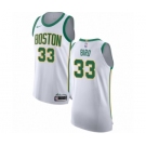 Men's Nike Boston Celtics #33 Larry Bird Authentic White NBA Jersey - City Edition