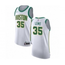 Men's Nike Boston Celtics #35 Reggie Lewis Authentic White NBA Jersey - City Edition