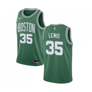 Men's Nike Boston Celtics #35 Reggie Lewis Swingman Green(White No.) Road NBA Jersey - Icon Edition