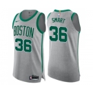 Men's Nike Boston Celtics #36 Marcus Smart Authentic Gray NBA Jersey - City Edition