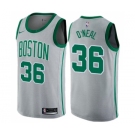 Men's Nike Boston Celtics #36 Shaquille O'Neal Swingman Gray NBA Jersey - City Edition