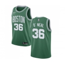 Men's Nike Boston Celtics #36 Shaquille O'Neal Swingman Green(White No.) Road NBA Jersey - Icon Edition