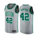 Men's Nike Boston Celtics #42 Al Horford Swingman Gray NBA Jersey - City Edition