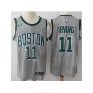 Nike Boston Celtics #11 Kyrie Irving Gray NBA Swingman City Edition Jersey