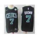 Nike Boston Celtics #7 Jaylen Brown Black NBA Swingman Jersey