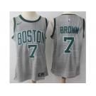 Nike Boston Celtics #7 Jaylen Brown Gray NBA Swingman City Edition Jersey