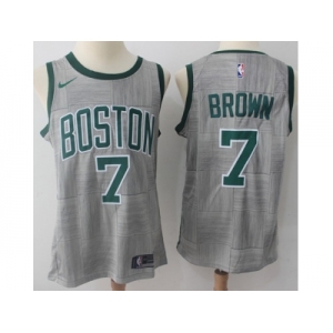 Nike Boston Celtics #7 Jaylen Brown Gray NBA Swingman City Edition Jersey