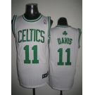 nba boston celtics #11 davis white(green number)