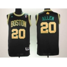 nba boston celtics #20 allen black[yellow number swingman]