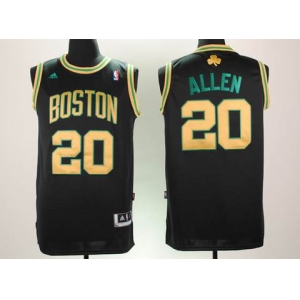 nba boston celtics #20 allen black[yellow number swingman]