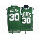 nba boston celtics #30 wallace green(white number)