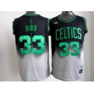 nba boston celtics #33 bird black-grey