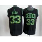 nba boston celtics #33 bird green black[camo fashion swingman]