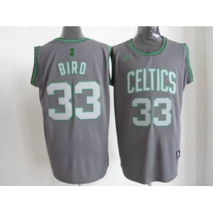 nba boston celtics #33 bird green grey