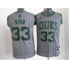 nba boston celtics #33 bird grey[static fashion swingman]