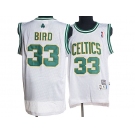 nba boston celtics #33 bird m&n white