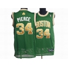 nba boston celtics #34 pierce green(gold number)