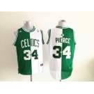 nba boston celtics #34 pierce white-green[strip][revolution 30 swingman]