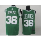 nba boston celtics #36 oneal green(white number)