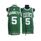 nba boston celtics #5 garnett green(white number)