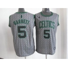 nba boston celtics #5 garnett grey[static fashion swingman]