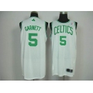 nba boston celtics #5 garnett white[revolution 30]