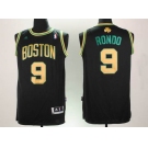 nba boston celtics #9 rondn black[yellow number swingman]