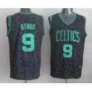 nba boston celtics #9 rondo black leopard print[2014 new]