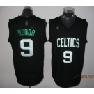 nba boston celtics #9 rondo black(green number)